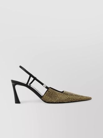 Saint Laurent embellished andree 70 pumps in satin