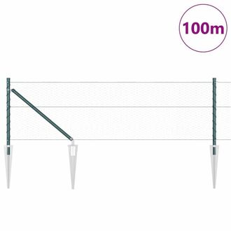 Berkfield Home Hexagon Fence Green 0, 6x100 m Steel