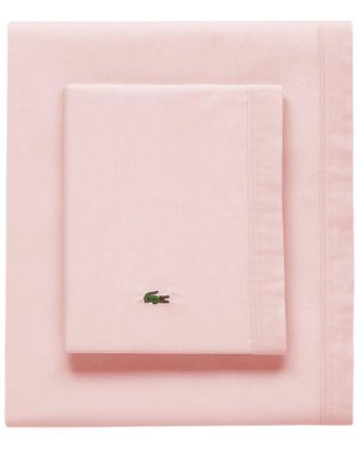 Lacoste Percale Solid Sheet Set