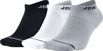 Nike Jordan Mens Air Jordan Solid Color Logo Jacquard Socks 3 Pairs Black / Gray / White SX5546-018