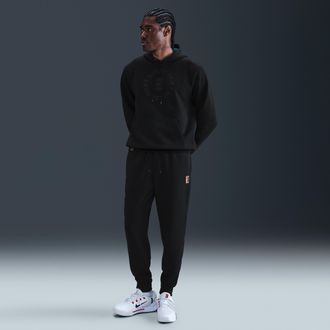 Nike Mens Court Heritage Dri-FIT Fleece Tennis Jogger Pants in Black | HM6766-010