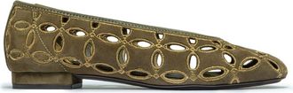 Bernardo Brie Ballet Flat in Dark Olive at Nordstrom, Size 7.5