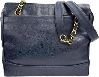Chanel Pre-owned Shoulder Bags, female, Blue, Size: ONE SIZE Pre-owned Tote bag