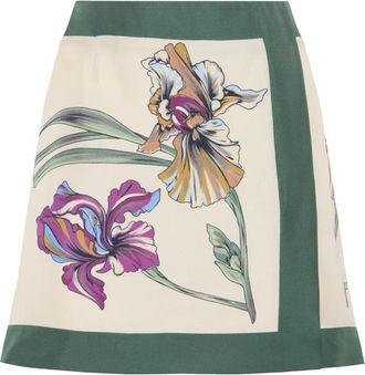 La DoubleJ Mini Foulard Rok - Dames - Korte rokken - Veelkleurig - M - Rokken