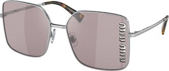 Miu Miu MU51YS 1BC03V Womens Sunglasses Silver Size 60