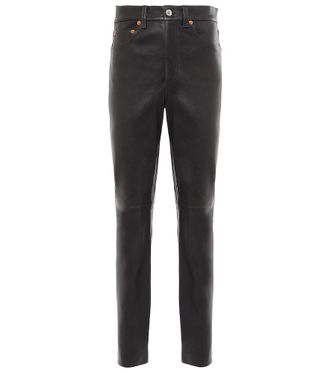 Re/Done 70s high-rise straight leather pants