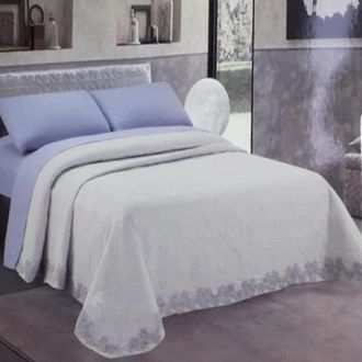Trade Shop Trade Shop - Trapunta Matrimoniale Alta Qualit&agrave; Con Ricamo Al Bordo Colore Fantasia Casuale