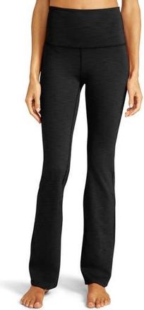 Beyond Yoga Heather Flare Leggings in Black Heather at Nordstrom Rack, Size Medium
