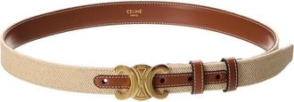 Celine Celine Canvas & Leather Belt