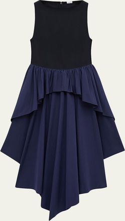 Loewe x Paulas Ibiza Asymmetric Ruffle Cotton Sleeveless Midi Dress