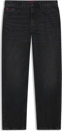 HUGO BOSS Grey regular-fit jeans in vintage-wash denim