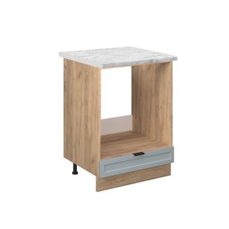 Vicco Armario Para Horno Empotrado Fame-line, Azul Claro-gris, 60 Cm, Et M&aacute;rmol Vicco
