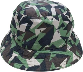 Fendi Pre-owned Accessories, male, Green, Size: ONE SIZE Pre-owned Bucket Hat