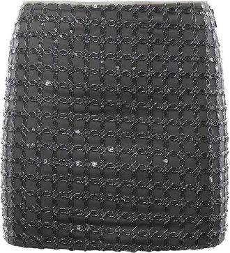 Rotate Beaded Mini Skirt