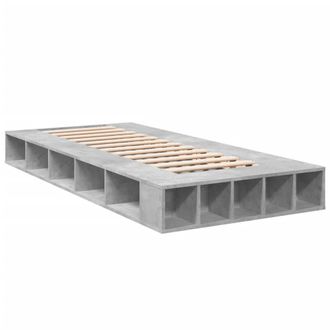 Berkfield Home Durable Bed Frame without Mattress Concrete Grey 90x190 cm Single