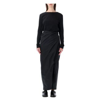 Our Legacy Maxi Dresses, female, Black, Size: M Twisted Jersey Dress