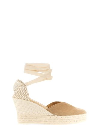 Maneb&igrave; Beige Suede Espadrilles