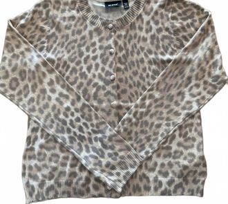 RD Style Womens Fantine Long Sleeve Crewneck Cardigan In Brown