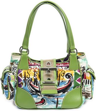 Prada Pre-owned Womens Small Venice Buckle Shoulder Bag Bag - Green - One Size