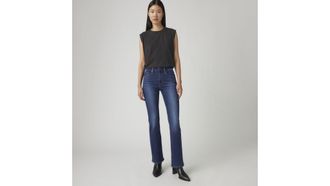 Levi's 725 High Rise Bootcut Jeans - Womens - 24X28 - Dark Wash / Eternal Indigo Dark