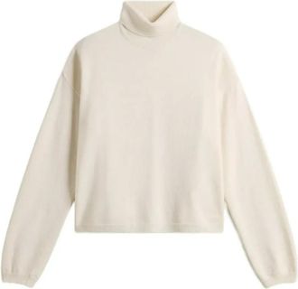 Woolrich Dolcevita 12Gg Comfort in Lana e Cashmere - - Knitwear - Donna - Beige - S