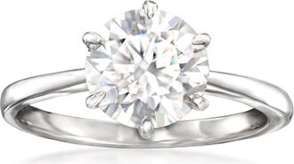 Ross-Simons Moissanite Solitaire Ring in Sterling Silver