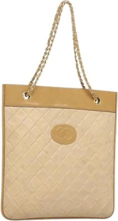 Chanel Pre-owned Leather chanel-bags - Dames - Vintage Shopper - Beige - ONE Size - Vintage