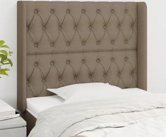 vidaXL Cabecero Con Orejas De Tela Gris Taupe 93x16x118/128 Cm Vidaxl