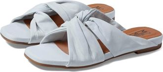 Miz Mooz Paparazzi Sandals Womens White Leather Slip On Slide HTAT1772