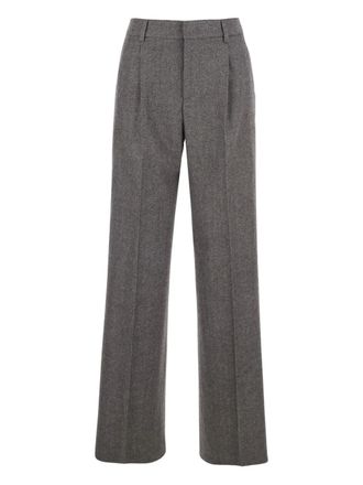 Pantaloni Torino High waist broek met paspelzakken - Grijs