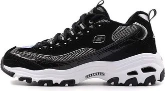 Skechers (WMNS) Skechers D Lites Low-Top Running Shoes Black/White 66666036-BKW
