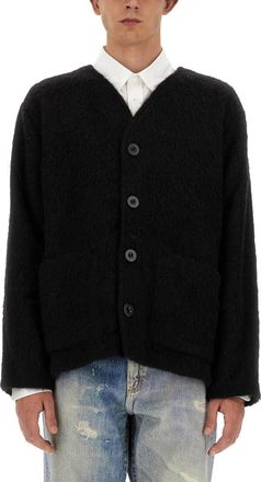 Our Legacy V-Neck Cardigan With Textured Knit And Button-Down Front