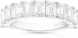 Vir Jewels 3 cttw Emerald Lab Grown Diamond Wedding Band in 14K White Gold For Women