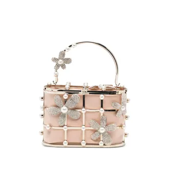 Rosantica Holli Delia Crystal-embellished Floral-motif Tote Bag