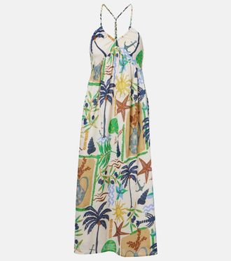 Velvet Leyla printed cotton maxi dress