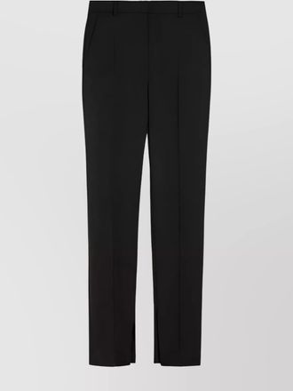 Sportmax wool trousers with high waist and zipped slits