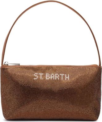 MC2 Saint Barth Mini Bag Strassy - Dames - Schoudertassen - Bruin - ONE Size - Tassen