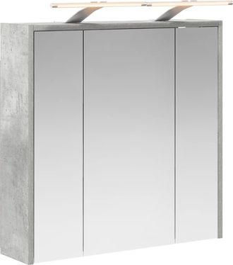 vidaXL Armario Con Espejo De Ba&ntilde;o Gris Concreto 63,5 X 16 X 62,5 Cm Vidaxl