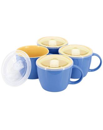 Gibson Home Dnu Gibson Home On The Go 4Pc Stoneware Soup Cup Set