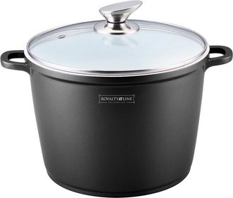 AC-D&eacute;co Royalty Line Rl-ad24m: Cazuela Revestida De M&aacute;rmol Con Tapa De Vidrio - 24 Cm