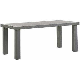 Beliani Tavolo da Pranzo in Cemento Grigio Stile Industriale 180 x 90 cm Taranto