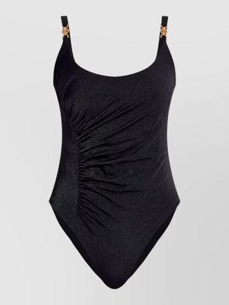 Versace gathered one-shoulder swimsuit