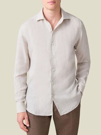 Luca Faloni Sand Linen Portofino Shirt