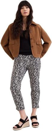 Phase Eight Carmella Printed Cropped Trousers in Black/ivory at Nordstrom, Size 10