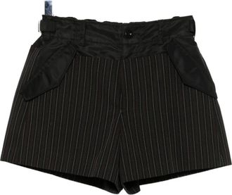 sacai belted shorts - Black