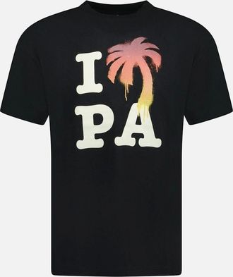 Palm Angels Mens Palm Angels I Love Pa T-Shirt Black - Size: 36