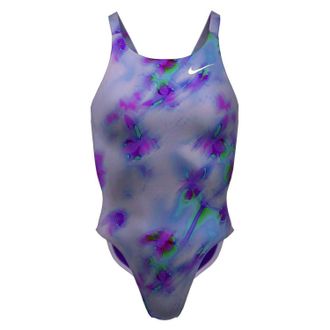 Nike Eendelig badpak met bloemenpatroon voor dames (Hof Paars)