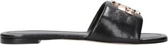 Tory Burch Zwarte Sneakers met Kwastjes en Lage Schacht - Dames - Sandalen - Zwart - 35 EU - Leer - Schoenen