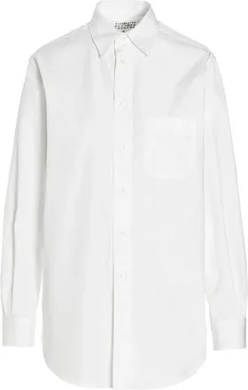 Maison Margiela White Cotton Dress Womens Shirt