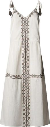 Pepe Jeans London Diva Longuette Jurk - Dames - Casual kleedjes - Wit - S - Katoen - Kleedjes